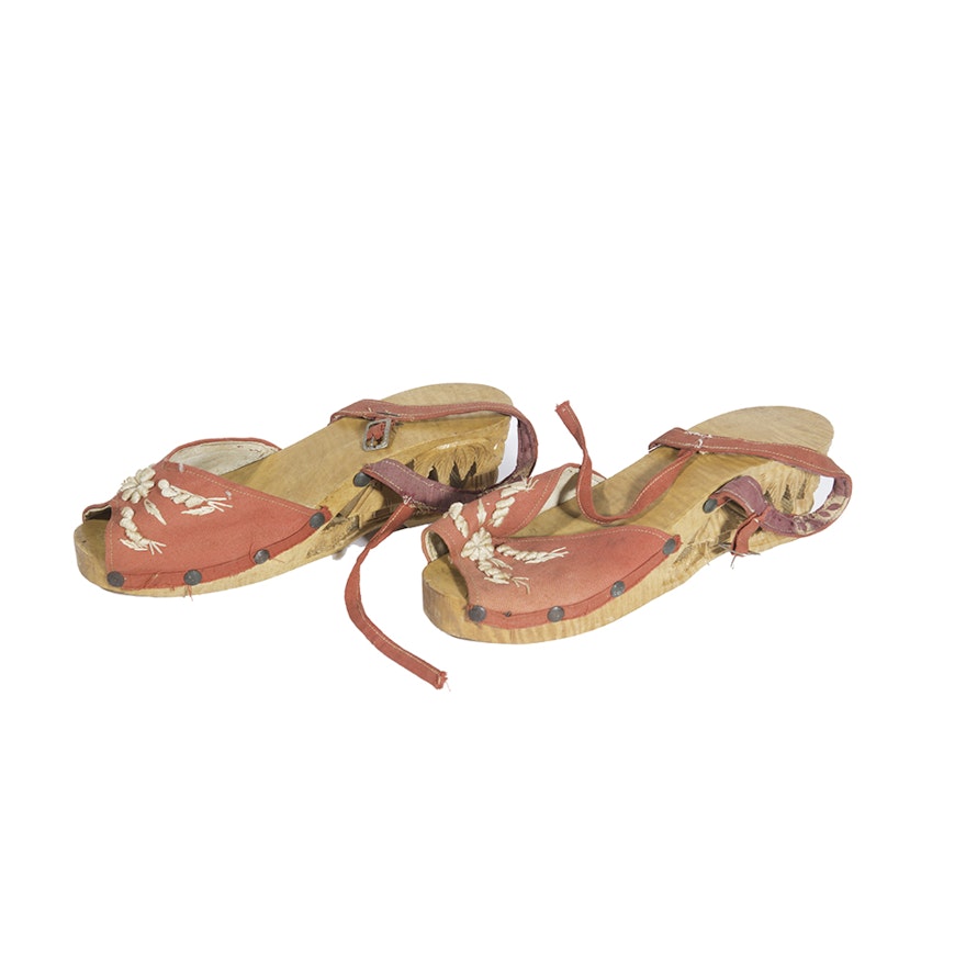 Wooden Soled Shoes EBTH